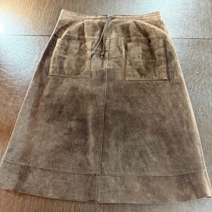 Massini Genuine Leather Women's Brown A-line Skirt Sz 10